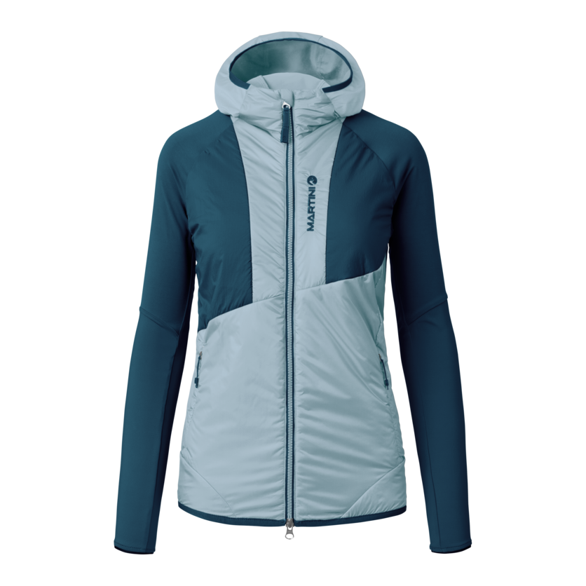 Martini Sportswear - Hillclimb Hybrid Jacket Primaloft® W - Hybrid jackets in ice-poseidon - front view - Women