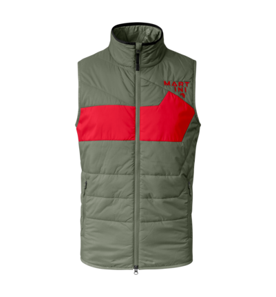 Martini Sportswear - Snowventure Hybrid Vest G-LOFT® M - Outdoor vests in mosstone-mars - front view - Men