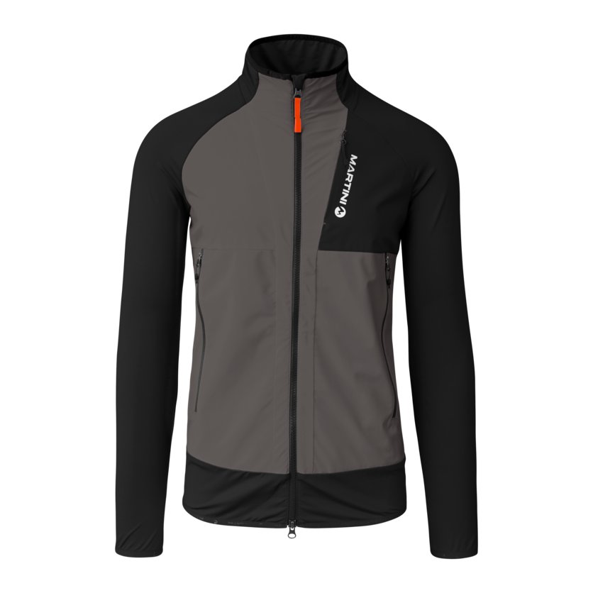 Martini Sportswear - Yalca Hybrid Windbreaker Jacket M - Hybrid jackets in black-steel - front view - Men