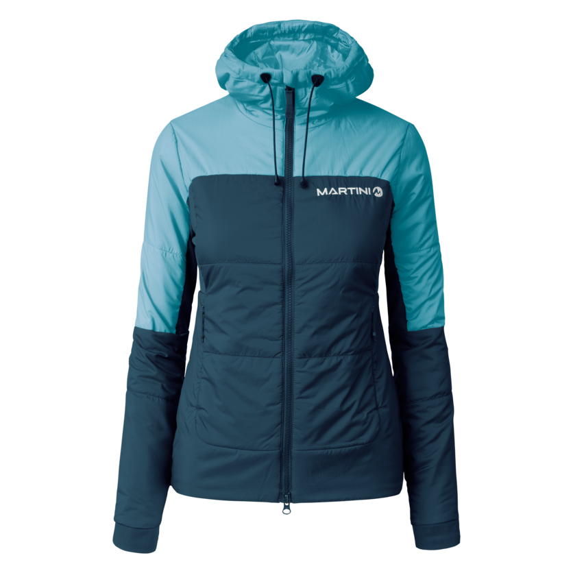 Martini Sportswear - Yalca Padded Jacket Primaloft® W - Primaloft & Gloft Jackets in poseidon-surf - front view - Women