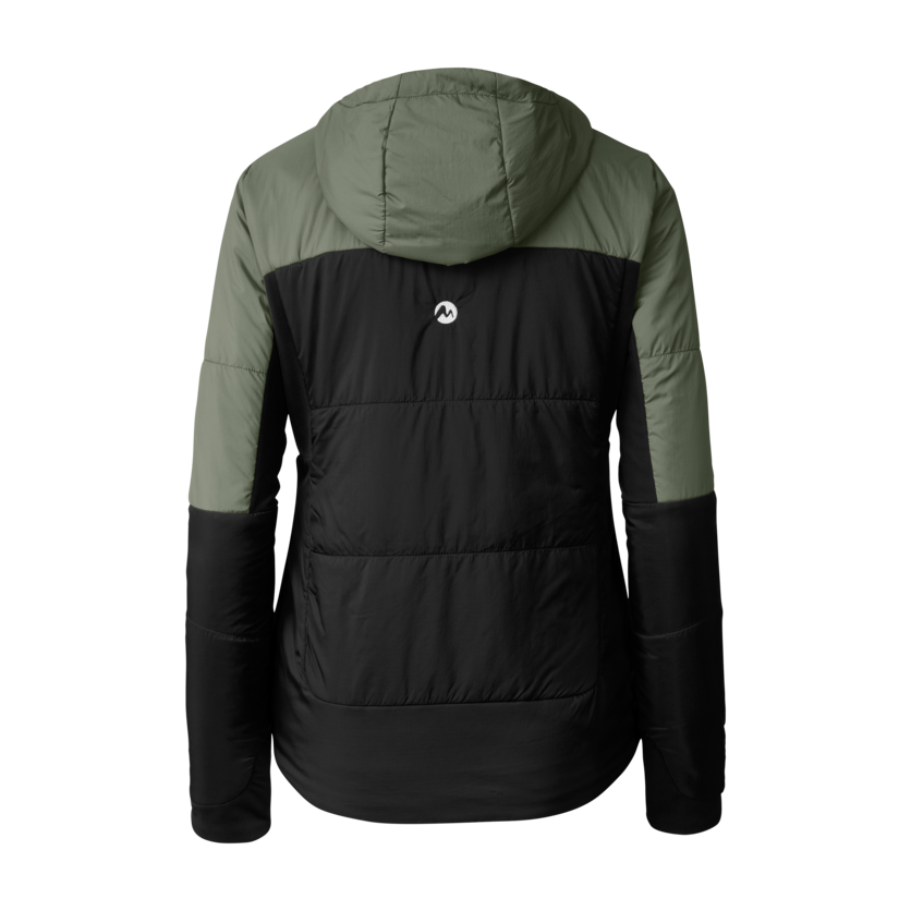 Martini Sportswear - Yalca Padded Jacket Primaloft® W - Primaloft & Gloft Jacken in black-mosstone - product.alttext.Rückansicht - Damen