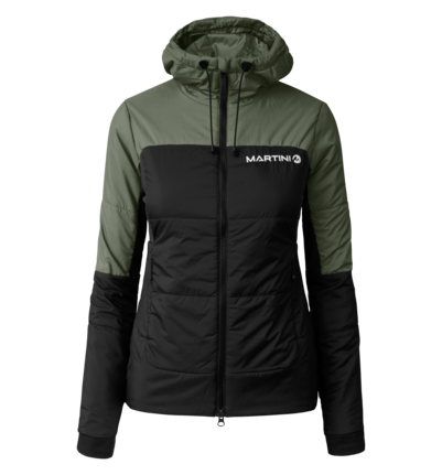 Martini Sportswear - Yalca Padded Jacket Primaloft® W - Primaloft & Gloft Jackets in black-mosstone - front view - Women