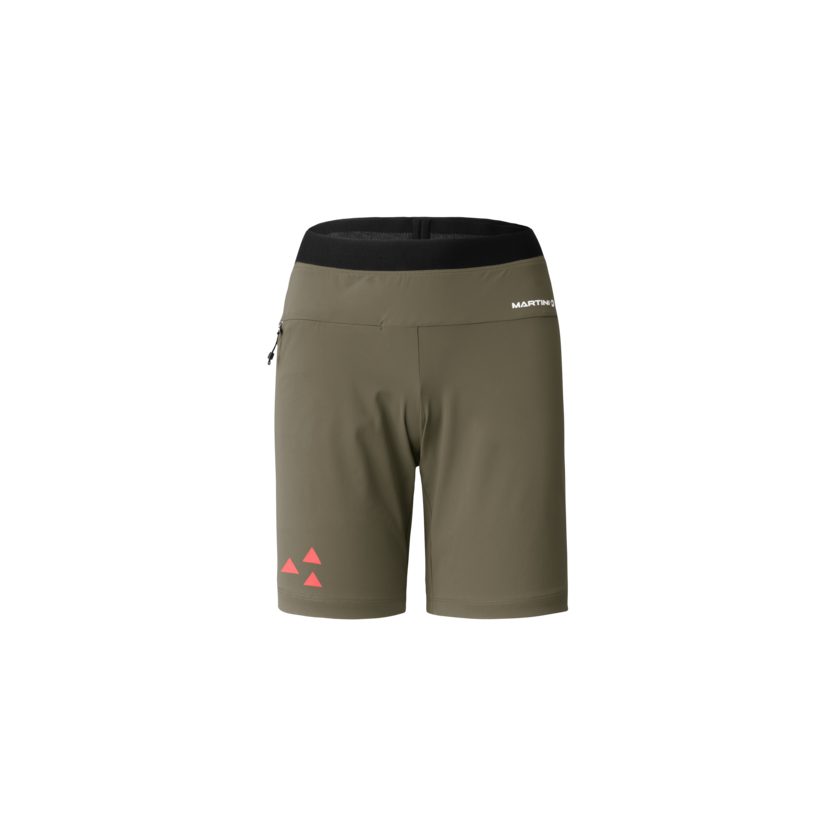 Martini Sportswear - Trektech Shorts W - Shorts in moss-punch - front view - Women