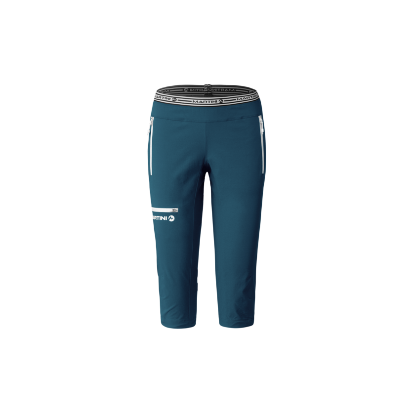 Martini Sportswear - Via Capri Pants W - Pantaloni capri in poseidon - vista frontale - Donna