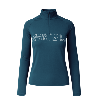 Martini Sportswear - Fullforce Halfzip Shirt W - Maglie a maniche lunghe in poseidon - vista frontale - Donna