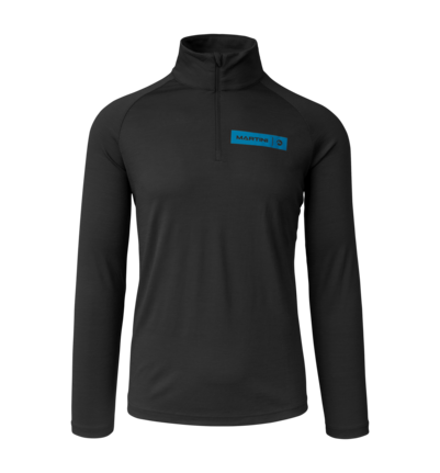 Martini Sportswear - Horizon Halfzip Shirt M - Longsleeves in black-imperial - front view - Men