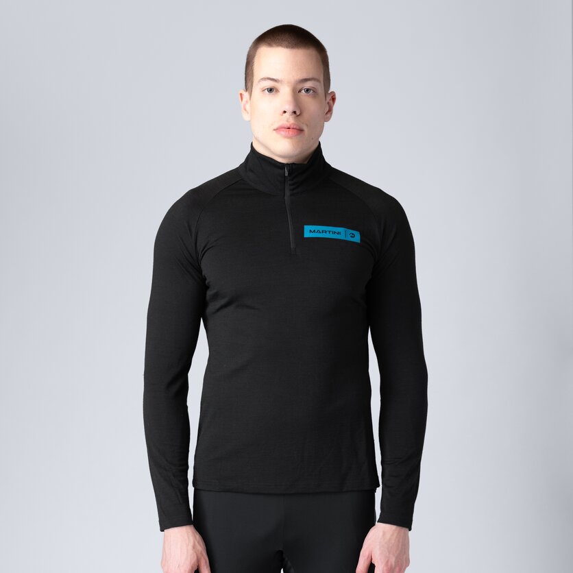 Martini Sportswear - Horizon Halfzip Shirt M - Langarmshirts in black-white - product.alttext.Vorderansicht Model - Herren