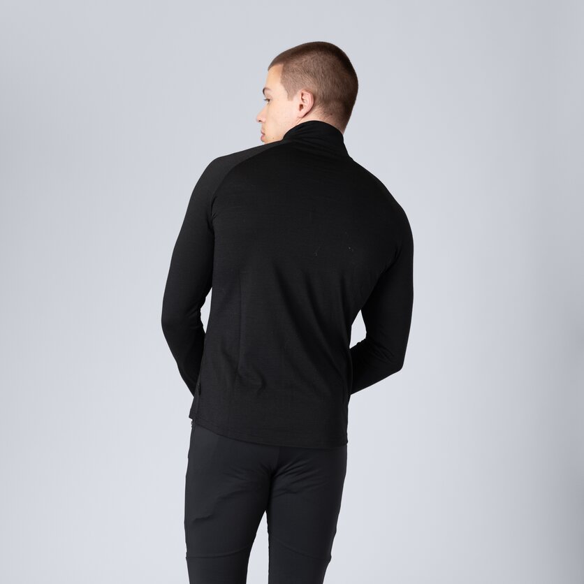 Martini Sportswear - Horizon Halfzip Shirt M - Langarmshirts in black-white - product.alttext.Rückansicht Model - Herren