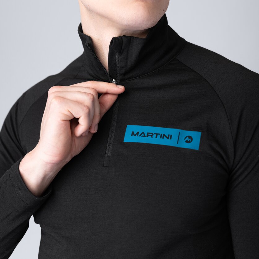 Martini Sportswear - Horizon Halfzip Shirt M - Langarmshirts in black-white - product.alttext.Detail 2 - Herren