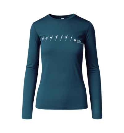 Martini Sportswear - Argon Shirt W - Maglie a maniche lunghe in poseidon - vista frontale - Donna