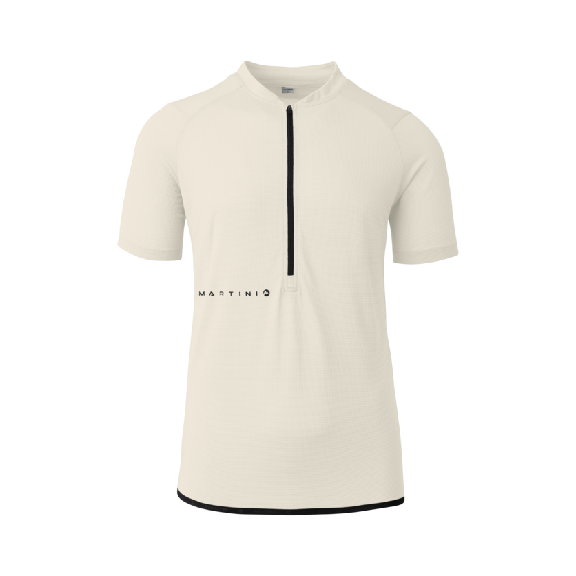 Martini Sportswear - Flowtrail Halfzip Shirt M - T-Shirts in off white-black - Vorderansicht - Herren