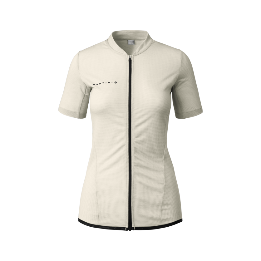 Martini Sportswear - Flowtrail Zip Shirt W - T-Shirts in off white-black - Vorderansicht - Damen