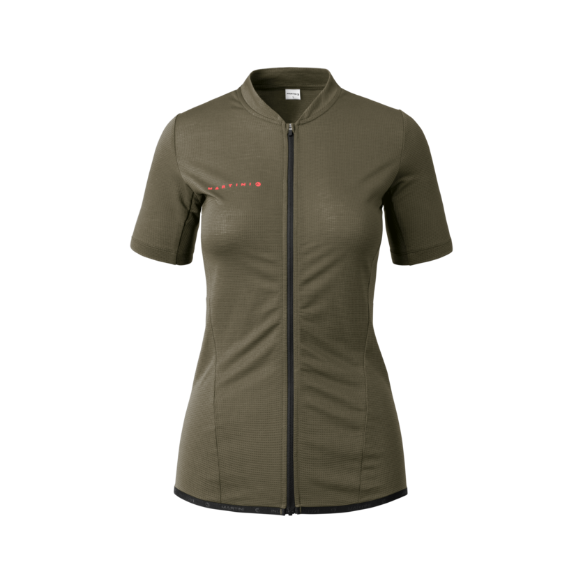 Martini Sportswear - Flowtrail Zip Shirt W - T-Shirts in moss-black - Vorderansicht - Damen