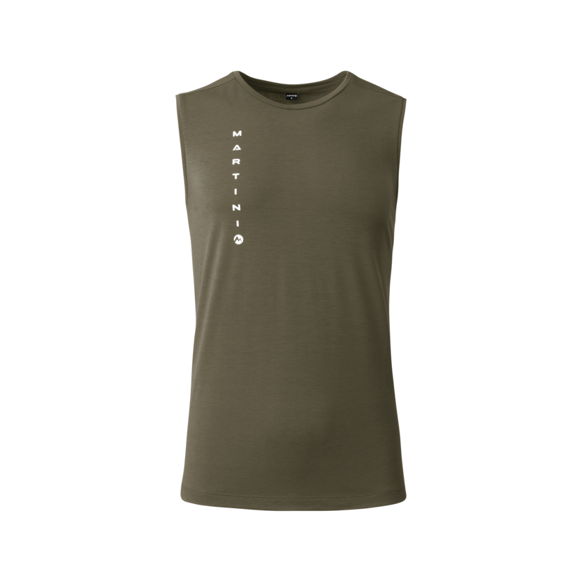 Martini Sportswear - Pacemaker Sleeveless Shirt M - Tops in moss - vista frontale - Uomo