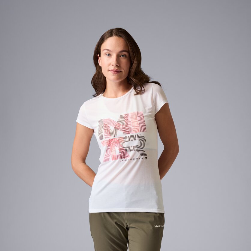 Martini Sportswear - Highventure Shirt W - T-Shirts in white-black - vista frontale modello - Donna