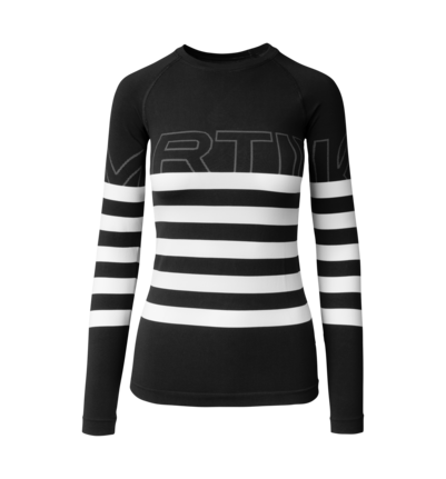 Martini Sportswear - Snowventure Shirt W - Maglie a maniche lunghe in black-white - vista frontale - Donna